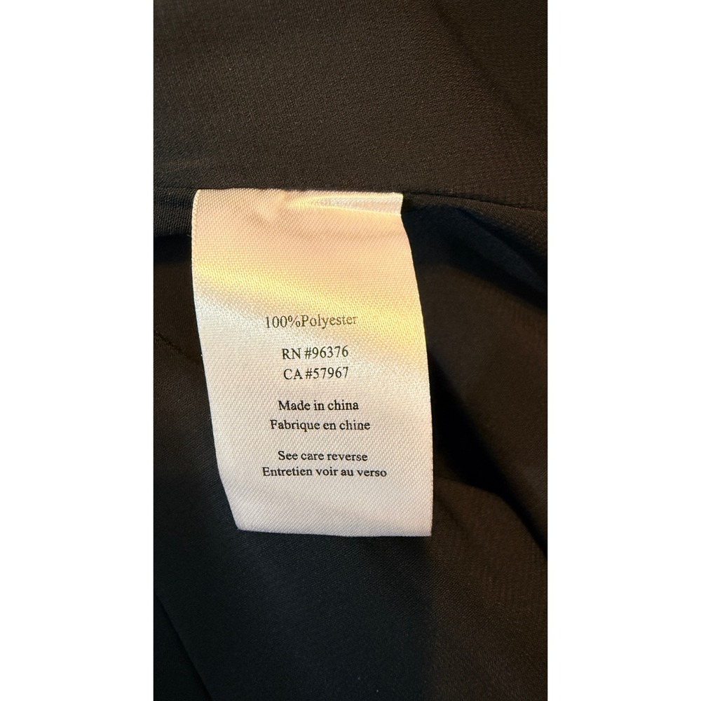 Samuel Dong Avant Garde Black Textured Zip Front Belted Trench Coat Large - Picture 9 of 10